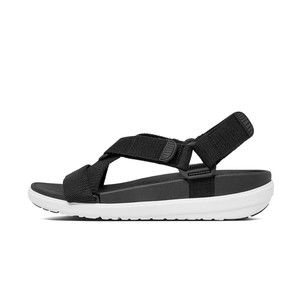 FitFlop Sling II Back Strap Sandals - Black/White - 7 - EUC